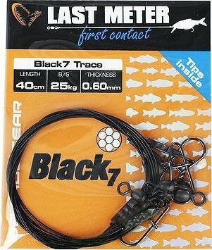 Savage Gear Black7 Trace 0,60 mm 25 kg 40 cm 3 ks