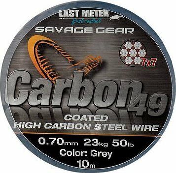 Savage Gear Carbon49 0,70 mm 23 kg 50 lb 10 m Coated Grey