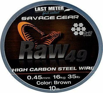 Savage Gear Raw49 0,45 mm 16 kg 35 lb 10 m Uncoated Brown