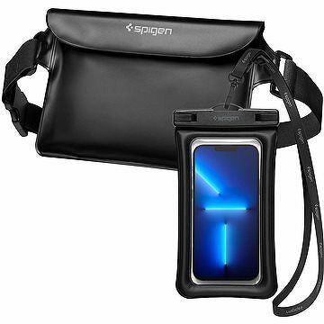 Spigen Aqua Shield WaterProof Floating Case + WaterProof Waist Bag A621 Set Black