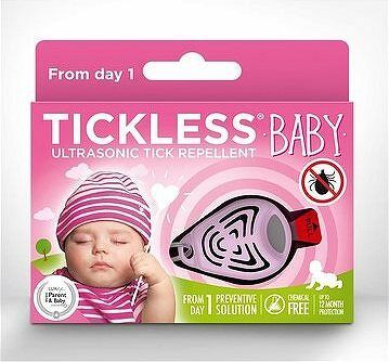 Tickless Kid – Ultrazvukový odpudzovač kliešťov – Ružová