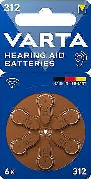 VARTA batérie do naslúchadiel VARTA Hearing Aid Battery 312 6 ks