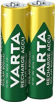 VARTA nabíjateľná batéria Rechearge Accu Solar AA 800 mAh 2 ks