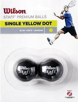 Wilson Staff Squash 2 Ball Pack Yellow Dot